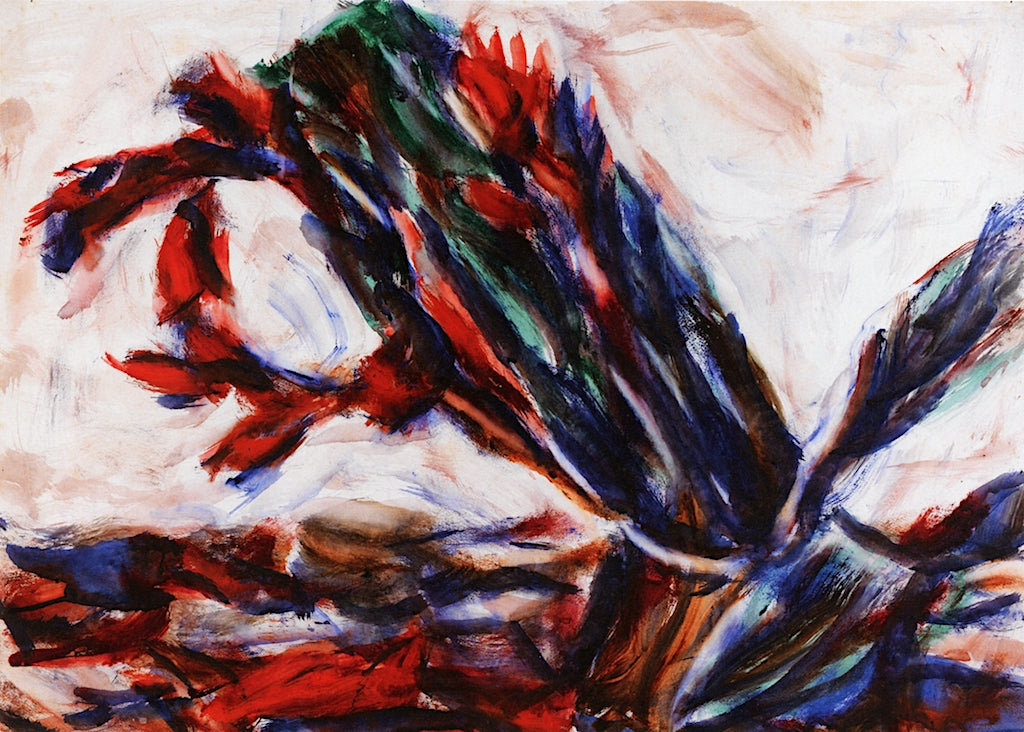 Cactus Blossom, vintage artwork by Christian Rohlfs, 12x8" (A4) Poster