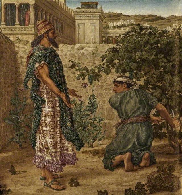 Naboth Refuses Ahab His Vineyard, vintage artwork by Thomas Matthews Rooke, 12x8" (A4) Poster