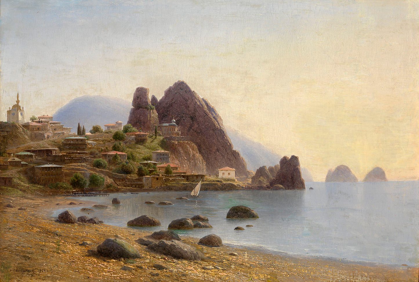 View of Gurzuf, Crimea by Gavriil Kondratenko,A3(16x12")Poster