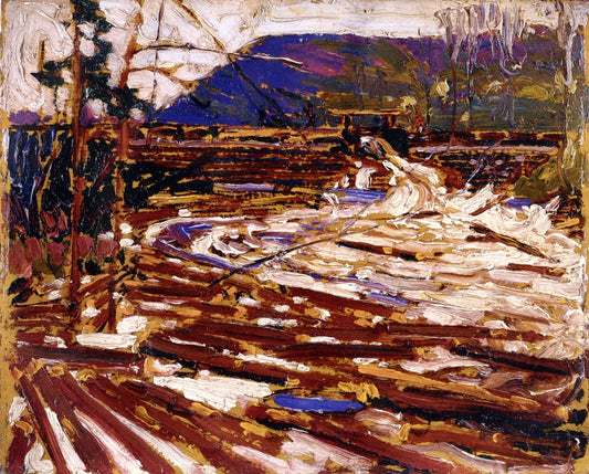 Log Jam: Sketch for  by Tom Thomson,16x12(A3) Poster
