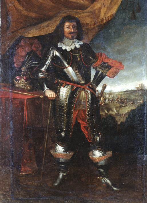 Portrait of Ladislaus IV Vasa, vintage artwork by Peter Danckerts de Rij, 12x8" (A4) Poster
