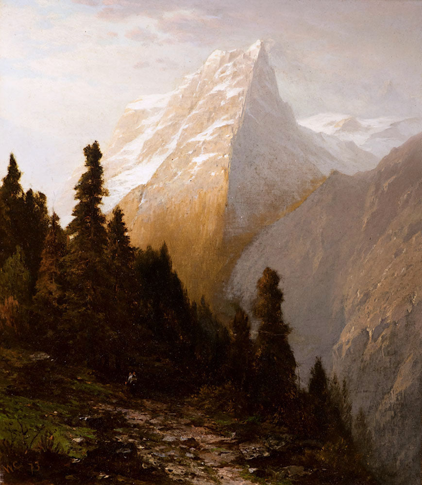 Alpine Scenery, vintage artwork by John W. Casilear, A3 (16x12") Poster Print