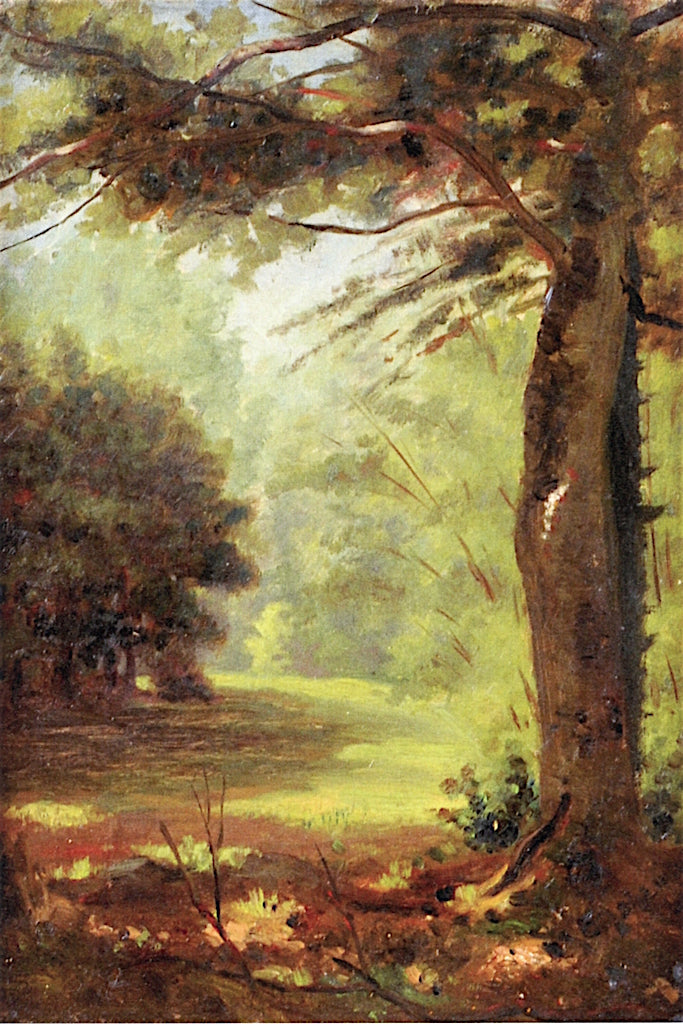 Green Forest, vintage artwork by Louis M. Eilshemius, 12x8" (A4) Poster