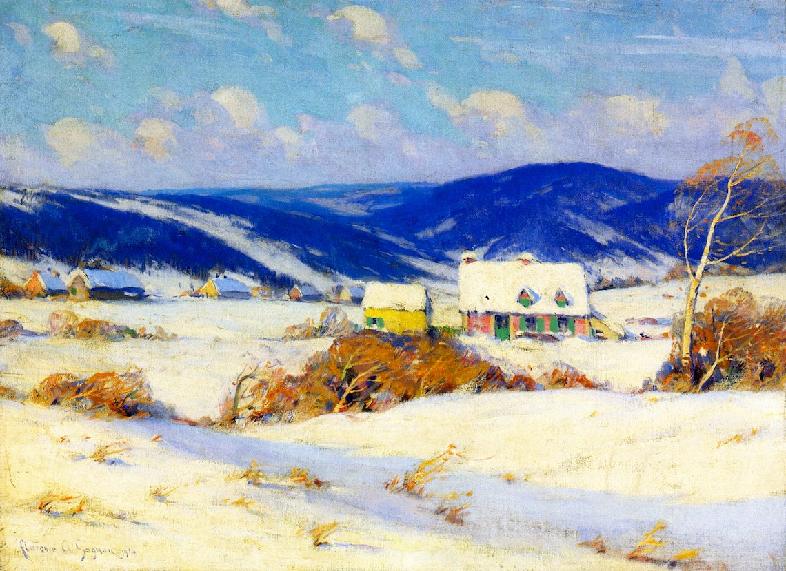 In the Laurentians, Winter by Clarence Gagnon,16x12(A3) Poster