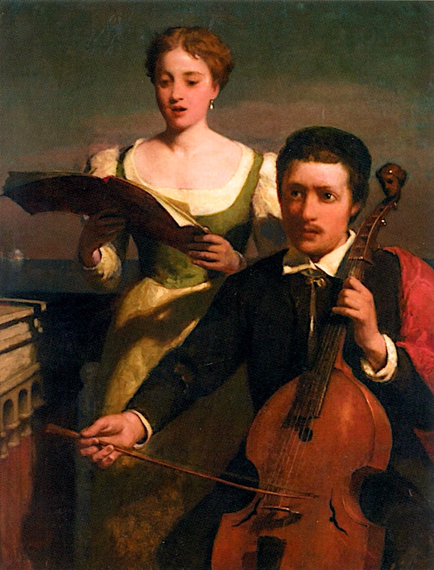 Evening Song, vintage artwork by Seymour Joseph Guy, 12x8" (A4) Poster