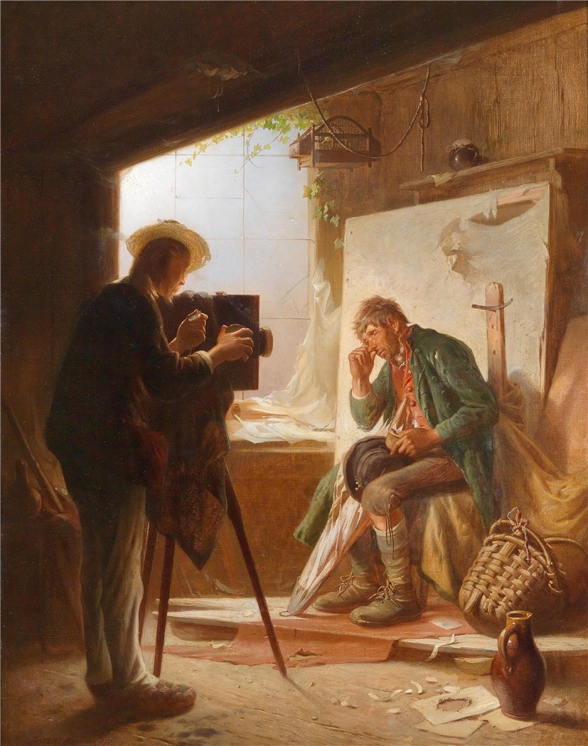 The Photo, vintage artwork by Philipp Sporrer, 12x8" (A4) Poster