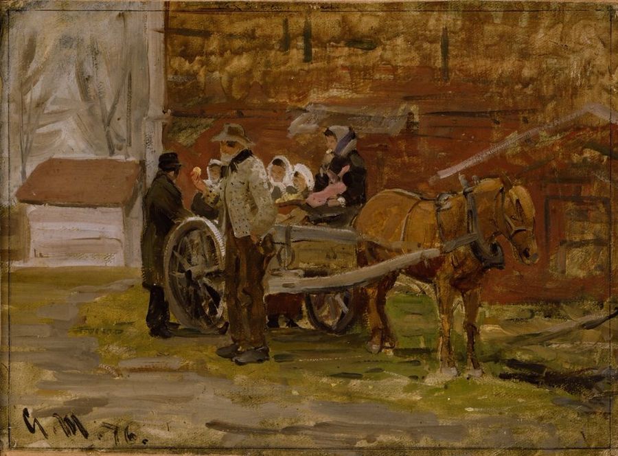 The Apple Cart, vintage artwork by Gerhard Munthe, 12x8" (A4) Poster