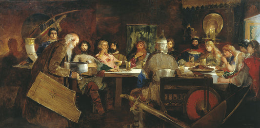 he Feast at Prince Vladimir's by Andrei Petrovich Riabushkin,A3(16x12")Poster
