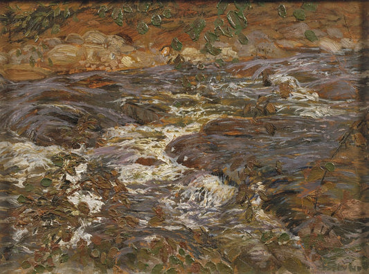 Cascading Brook by Helmer Osslund,A3(16x12")Poster