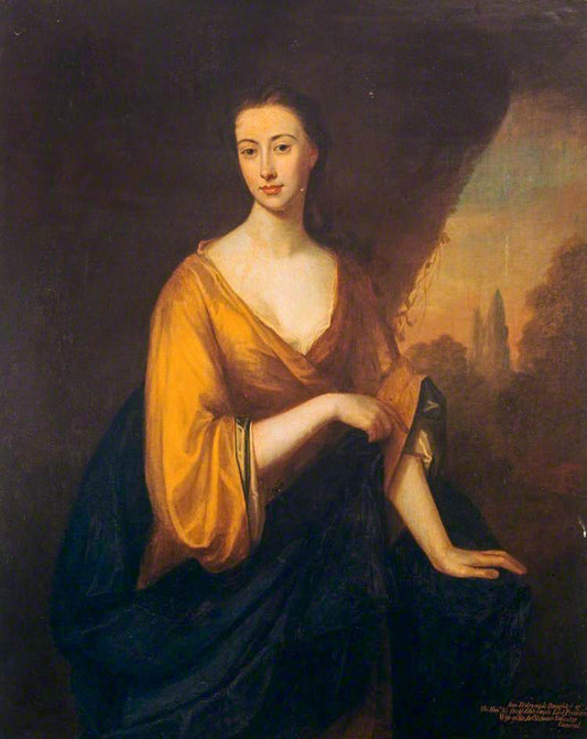 Anne Dalrymple, Lady Steuart, vintage artwork by Attributed to William Aikman, 12x8" (A4) Poster