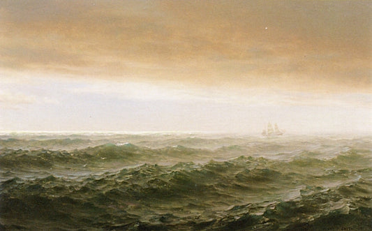 A Vessel on the Hudson, vintage artwork by Henry Pember Smith, 12x8" (A4) Poster