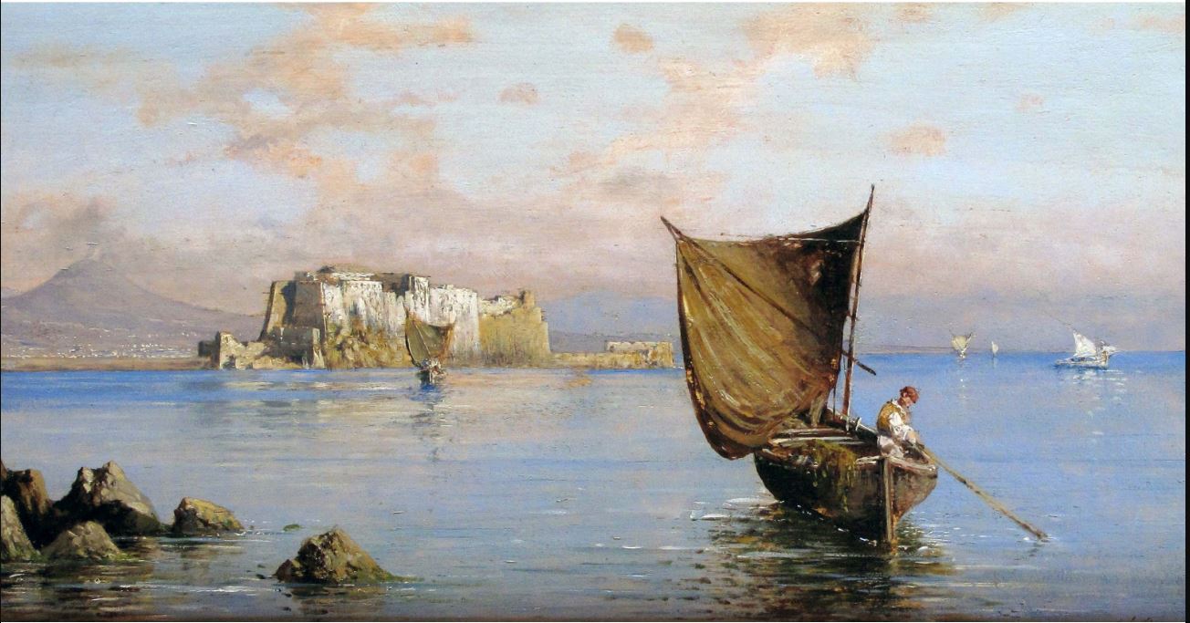 Neapolitan View by Giuseppe Carelli,A3(16x12")Poster