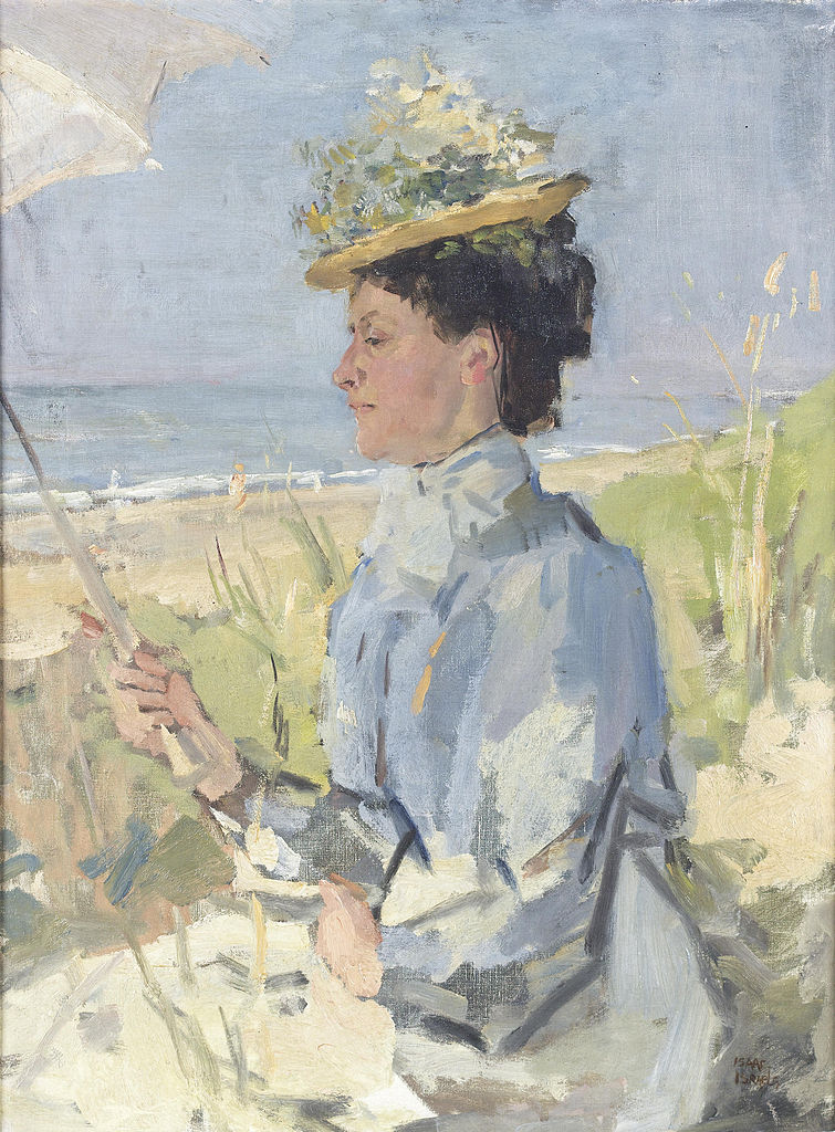At the Beach, vintage artwork by Isaac Israels, 12x8" (A4) Poster