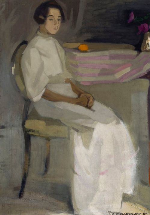 Costume Picture II by Helene Schjerfbeck,A3(16x12")Poster