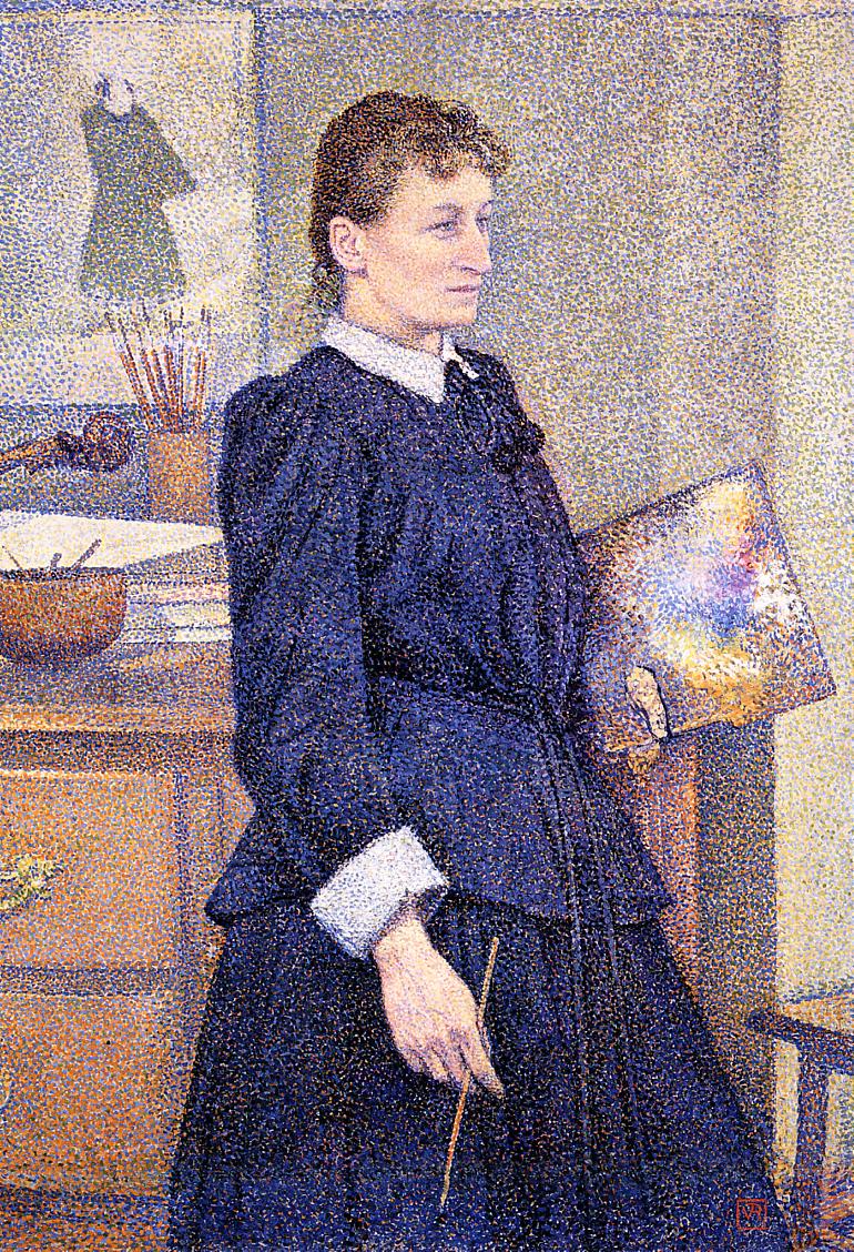Anna Boch in Her Studio by Theo van Rysselberghe,A3(16x12")Poster