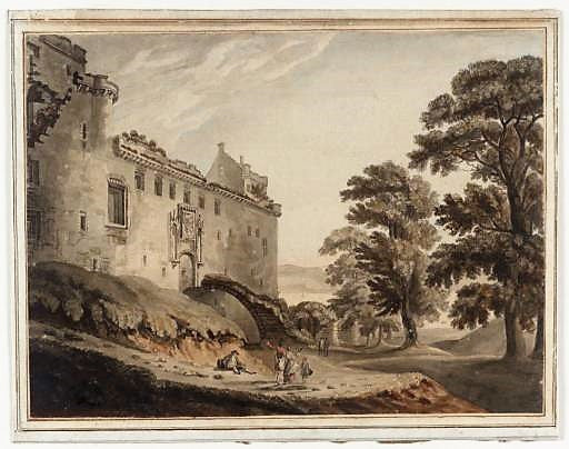 Linlithgow Castle, vintage artwork by Thomas Hearne, 12x8" (A4) Poster