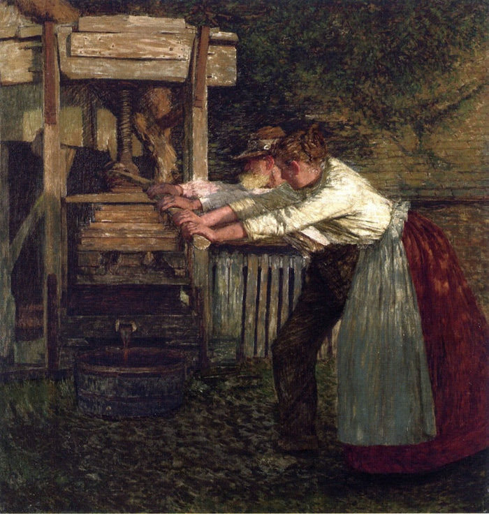 The Sussex Cider Press by Henry Herbert la Thangue,A3(16x12