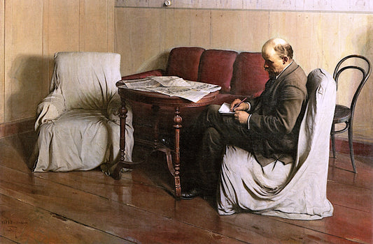 Vladimir Lenin at Smolny, vintage artwork by Isaak Brodsky, 12x8" (A4) Poster
