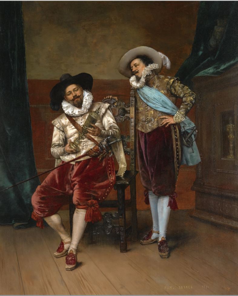 The Cavaliers, vintage artwork by Adolphe Alexander Lesrel, 12x8" (A4) Poster