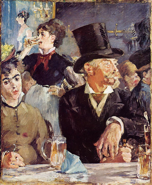 Cafe-Concert, vintage artwork by Édouard Manet, 12x8" (A4) Poster