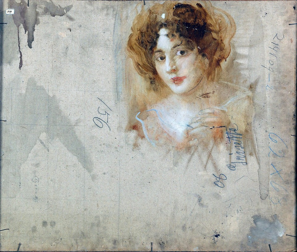 Grisette (sketch) by Eduard Veith,A3(16x12")Poster