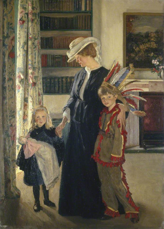 In the Morning Room, vintage artwork by Sir William Rothenstein, 12x8" (A4) Poster