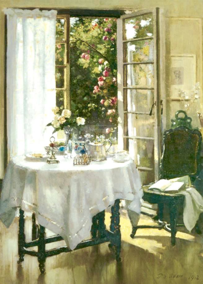Morning in the studio, vintage artwork by Patrick William Adam, 12x8" (A4) Poster