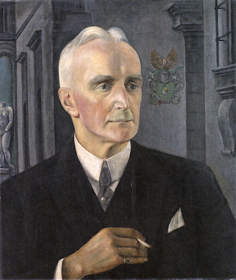 Portrait of Gustav Pauli, vintage artwork by Anita Ree, 12x8" (A4) Poster