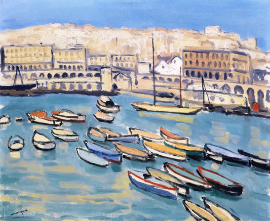 The Consular Palace and the Port, vintage artwork by Albert Marquet, 12x8" (A4) Poster