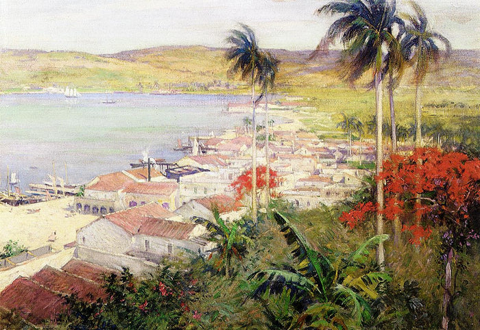 Havana Harbor by Willard Leroy Metcalf,A3(16x12