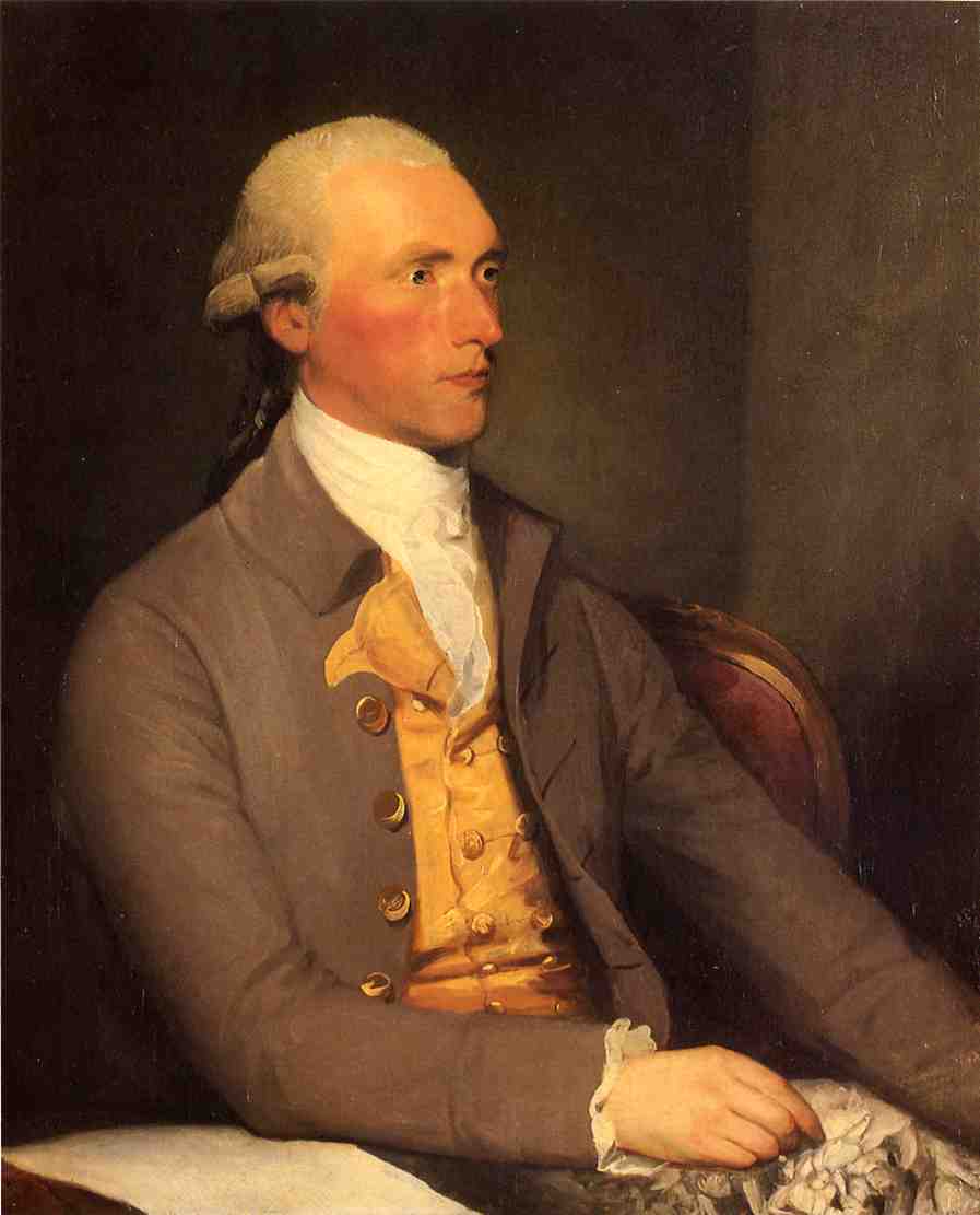 Georg Sugmund Facius, vintage artwork by Gilbert Stuart, 12x8" (A4) Poster