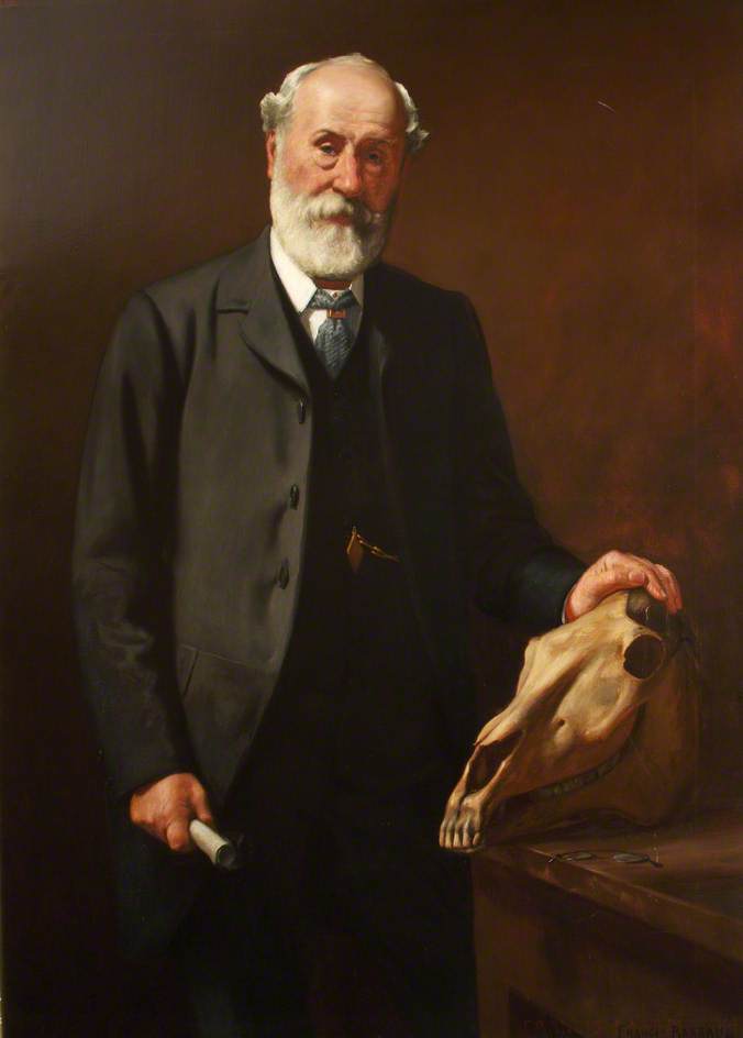 James McCall, Founder and Principal of Glasgow Veterinary College, vintage artwork by Francis James Barraud, 12x8" (A4) Poster