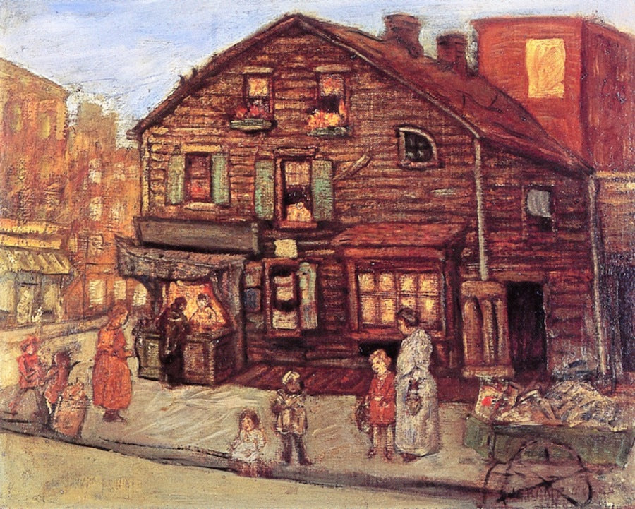 The Old Corner House, New York City by Jerome Myers,A3(16x12")Poster