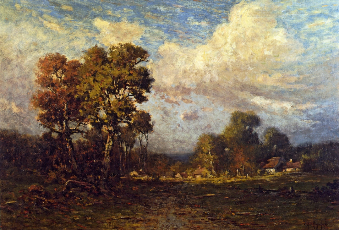East Loyal Field, New York, vintage artwork by Julian Onderdonk, 12x8" (A4) Poster