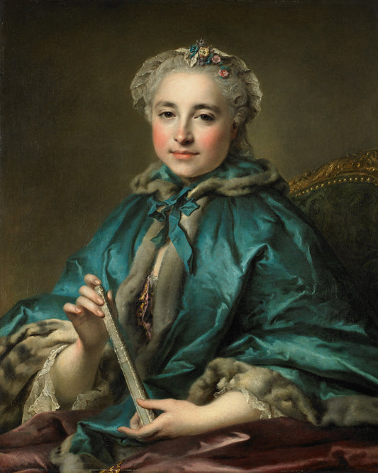 Madame de Livry, vintage artwork by Louis Tocque, 12x8" (A4) Poster