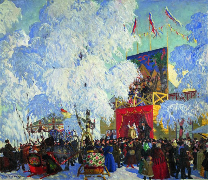 The Fair by Boris Mikhailovich Kustodiev,16x12(A3) Poster
