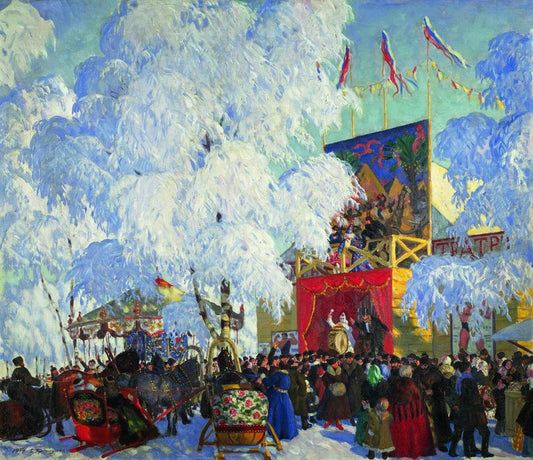 The Fair by Boris Mikhailovich Kustodiev,16x12(A3) Poster