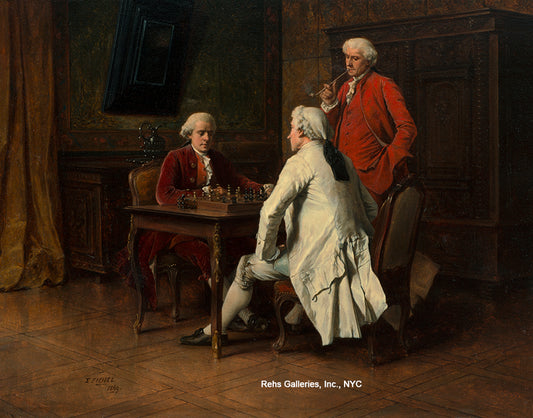 A Different Move, vintage artwork by Benjamin Eugene Fichel, 12x8" (A4) Poster