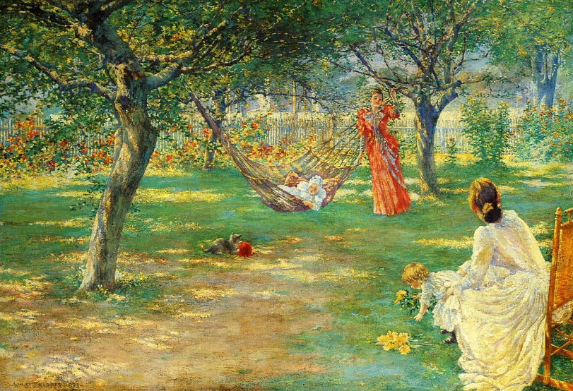 Mid-Summer, East Hampton, New York, vintage artwork by William St. John Harper, 12x8" (A4) Poster