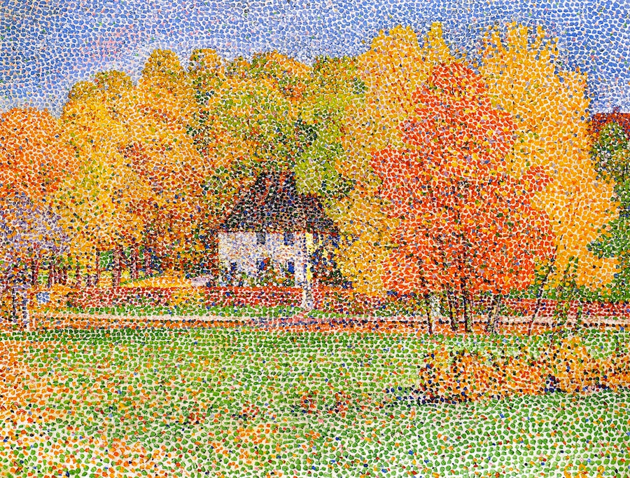 Goethes Gartenhaus im Weimarer Park, vintage artwork by Christian Rohlfs, 12x8" (A4) Poster