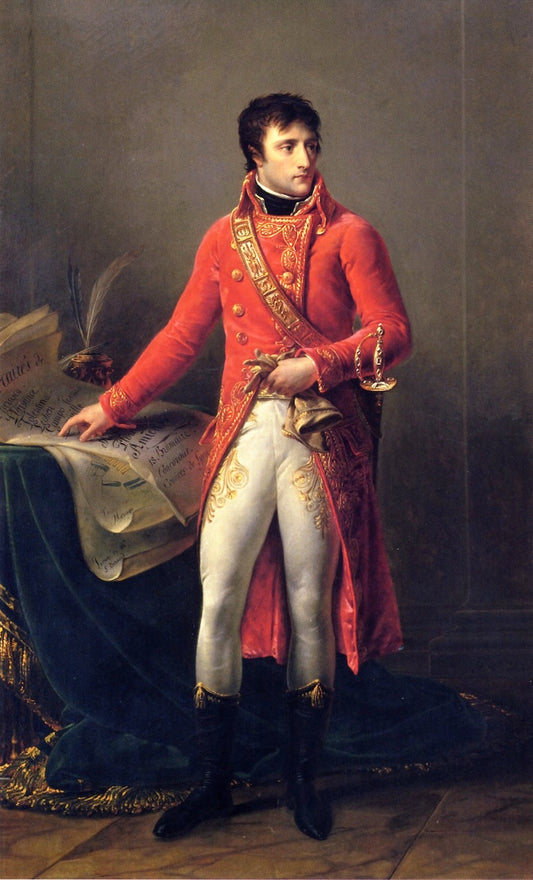 Bonaparte as First Counsul, vintage artwork by Antoine-Jean Gros, 12x8" (A4) Poster
