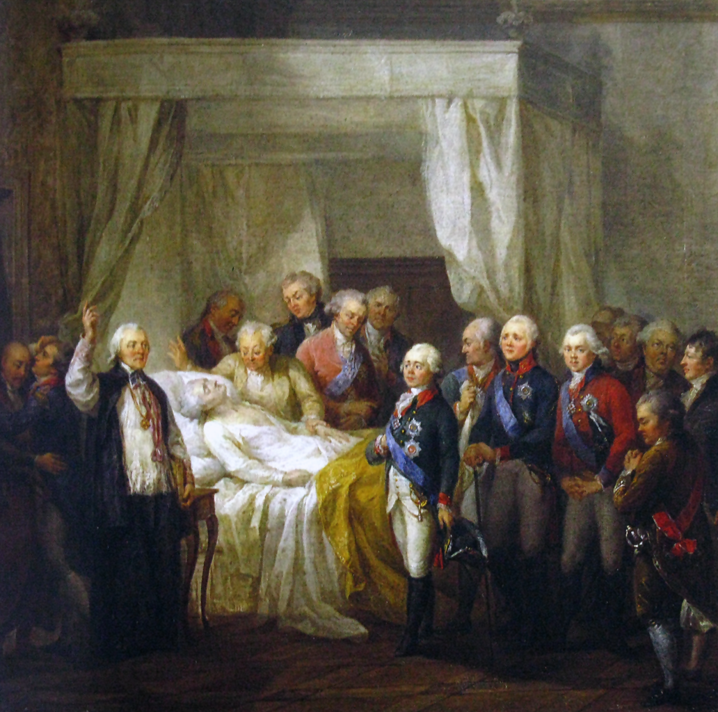 Death of Stanisław August Poniatowski, vintage artwork by Marcello Bacciarelli, 12x8" (A4) Poster