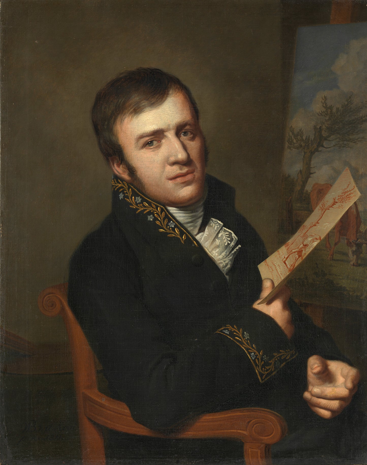 Jan (Baptist) Kobell II, vintage artwork by Willem Bartel van der Kooi, 12x8" (A4) Poster