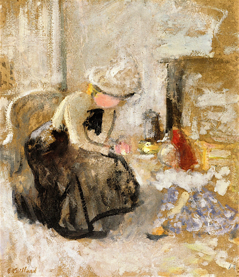 Afternoon Tea with a Little Girl by edouard Vuillard,A3(16x12")Poster