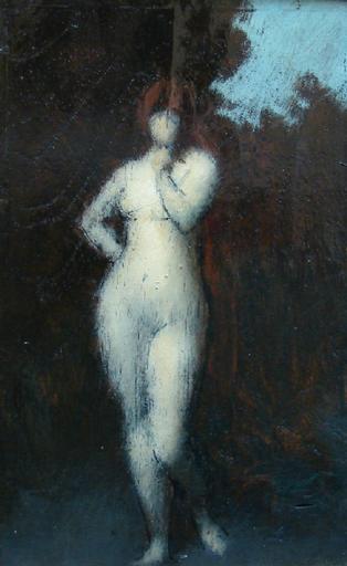 Femme nue debout, vintage artwork by Jean-Jacques Henner, 12x8" (A4) Poster