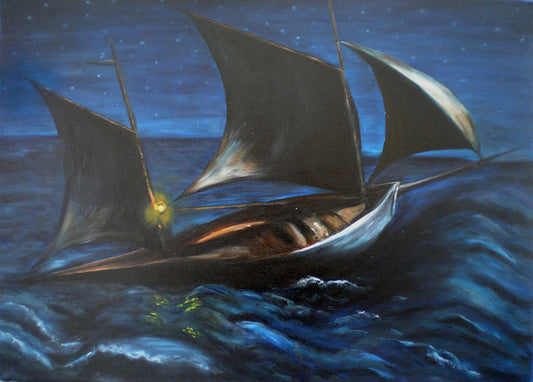 Night Sail by Louis emile Anquetin,A3(16x12")Poster