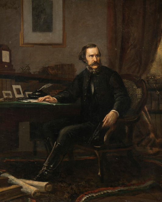 Baron József Eötvös, vintage artwork by Viktor Madarász, 12x8" (A4) Poster