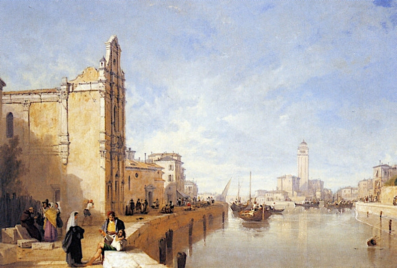 Murano, vintage artwork by Attributed to Sir Augustus Wall Callcott R.A., 12x8" (A4) Poster