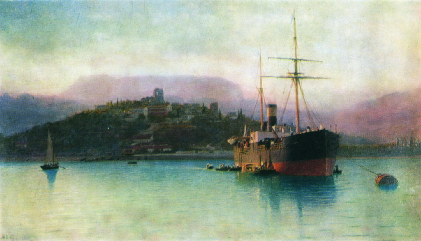 Alushta, vintage artwork by Lev Lagorio, 12x8" (A4) Poster