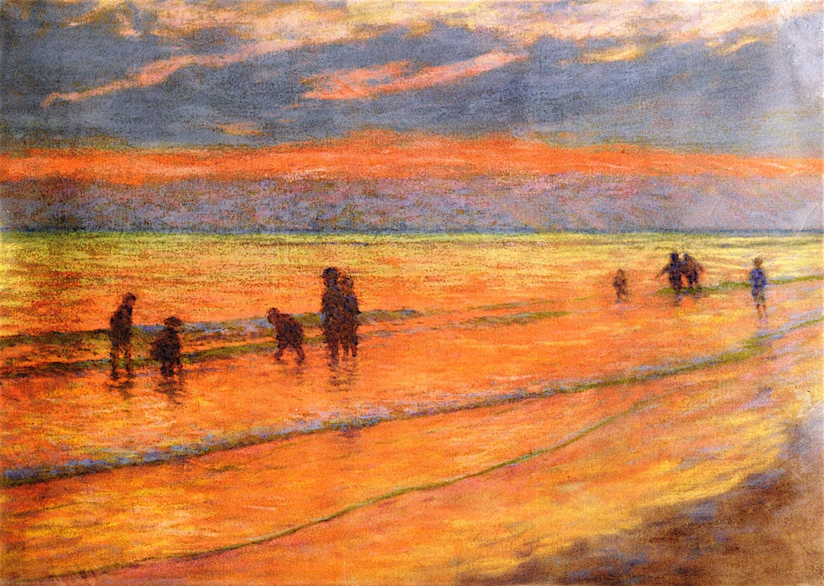 Sunset on the Beach by Claude-Emil Schuffenecker,A3(16x12")Poster